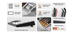 MCHOSE геймърска механична клавиатура Wireless Gaming Mechanical Keyboard UT98 Classic Therapy - Silent Peach V3 Switch [Linear] (English US)