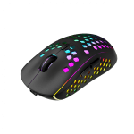 Canyon 7keys Gaming 2.4G wireless mouse, KA8 sensor, DPI up to 1600, rubber coating on panel, Huano 1million switch, 45cm PVC cable, ABS material. 400mAh battery, size: 125.8*63.7*41mm, weight: 95g, Black
