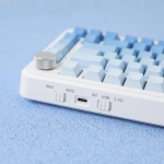 Ajazz геймърска механична клавиатура Wireless Gaming Mechanical Keyboard AK820 MAX - White birch [Linear] (English US), Side Printed, Gray