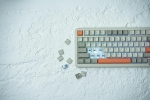 Ajazz геймърска механична клавиатура Wireless Gaming Mechanical Keyboard AK820 MAX - White birch [Linear] (English US), Side Printed, Gray