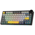 Ajazz геймърска механична клавиатура Gaming Mechanical Keyboard AK820 V2 - Arctic Isle Magnetic Switch [Linear] (English US), Black, Gray, Yellow