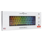 White Shark геймърска механична клавиатура Gaming Mechanical Keyboard SHINOBI 2 - YUSYA 5P Red Switches (English US), Black