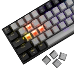 White Shark геймърска механична клавиатура Gaming Mechanical Keyboard WAKIZASHI 2 - Red Switches (English US), Gray, Black