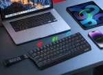 Marvo безжична механична геймърска клавиатура Wireless Gaming Mechanical keyboard Saber 65W KG965W - 1K, Banana Crystal [Linear], (English US)