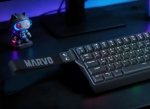 Marvo безжична механична геймърска клавиатура Wireless Gaming Mechanical keyboard Saber 65W KG965W - 1K, Banana Crystal [Linear], (English US)