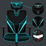 ThunderX3 YAMA1 Black/Blue Геймърски Ергономичен стол