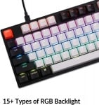 Keychron C1 TKL RGB Геймърска механична клавиатура с Gateron G Pro Blue суичове