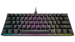 Corsair K65 RGB Mini 60% Геймръска механична клавиатура с Cherry MX Speed Silver суичове