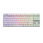 Sharkoon PureWriter TKL RGB White Геймърска механична нископрофилна клавиатура с Kailh Low Profile Red суичове