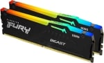 Kingston FURY Beast Black RGB 32GB (2x16), DDR5, 6400 MHz, CL32 Рам памет