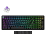 Keychron K4 HE Standard Edition Black QMK/VIA Hot-swappable Безжична геймърска механична клавиатура с Gateron Double-Rail Magnetic Nebula регулируеми суичове