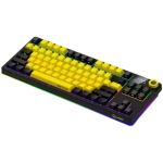Lorgar KBP70TKLW Yellow Безжична геймърска механична клавиатура с Lorgar Toxic Purple суичове