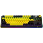 Lorgar KBP70TKLW Yellow Безжична геймърска механична клавиатура с Lorgar Toxic Purple суичове