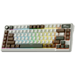 Royal Kludge L75 Mocha Grey Hot-Swappable Безжична геймърска механична клавиатура с RK Linear Cream суичове