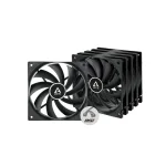 Arctic F12 PWM PST 120mm Black Комплект вентилатори (5 броя)