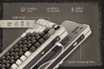 Royal Kludge L75 Mocha Grey Hot-Swappable Безжична геймърска механична клавиатура с RK Linear Cream суичове