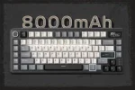 Royal Kludge L75 Mocha Grey Hot-Swappable Безжична геймърска механична клавиатура с RK Linear Cream суичове