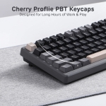 Royal Kludge M75 Phantom Hot-Swappable Безжична геймърска механична клавиатура с RK Fast Silver суичове