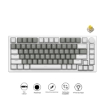 Ajazz геймърска механична клавиатура Gaming Mechanical Keyboard AK820 - Mille feuille Yellow Switches [Linear] (English US), White Gray, White Light