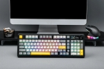 Ajazz геймърска механична клавиатура Wireless Gaming Mechanical Keyboard AK980 V2 - Maillard Switch [Linear] (English US), Purple, White