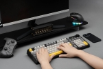 Ajazz геймърска механична клавиатура Wireless Gaming Mechanical Keyboard AK980 V2 - Maillard Switch [Linear] (English US), Purple, White