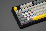 Ajazz геймърска механична клавиатура Wireless Gaming Mechanical Keyboard AK980 V2 - Maillard Switch [Linear] (English US), Purple, White