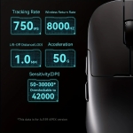 Ajazz професионална геймърска мишка AJ179 APEX - Wireless Gaming Mouse - 8K, Magnetic Charging Dock, Black