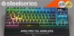 SteelSeries Apex Pro TKL Wireless 2023 US Безжична геймърска механична клавиатура със OmniPoint регулируеми суичове