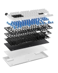 Pulsar професионална геймърска механична клавиатура Professional Gaming Mechanical Keyboard PCMK 2 HE TKL ANSI White - 8K, Gateron Magnetic Switches [Linear]