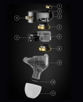 KZ професионални слушалки Hi-Fi In-Ear-Monitors - Castor Pro Gray No Mic - Bass Up Edition