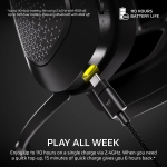 Corsair HS80 v2 MAX Wireless Steel Gray Геймърски безжични слушалки с микрофон