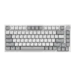 Ajazz AK820 75% White/Gray White LED Механична геймърска клавиатура с Ajazz AS Red суичове