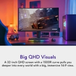 Alienware AW3226DM 31.5" VA, 240Hz, 1ms, QHD (2560 x 1440), AMD FreeSync Premium, VESA DisplayHDR 400, Dolby Vision HDR, 1500R Извит геймърски монитор