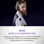 Alienware Pro Wireless Dark Side of the Moon Геймърски безжични слушалки
