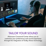 Alienware Pro Wireless Dark Side of the Moon Геймърски безжични слушалки