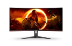 AOC CU34G2XEBK 34 VA, 144Hz, 1ms, UWQHD (3440 x 1440), Adaptive-Sync, 1500R Curved Извит геймърски монитор