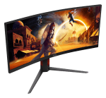 AOC CU34G4 34" VA, 180Hz, 1ms, UWQHD (3440 x 1440), AMD FreeSync Premium, HDR10, 1500R Curved Извит геймърски монитор