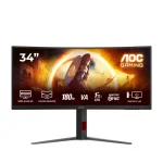 AOC CU34G4 34" VA, 180Hz, 1ms, UWQHD (3440 x 1440), AMD FreeSync Premium, HDR10, 1500R Curved Извит геймърски монитор