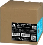 Arctic P12 PWM PST A-RGB 120mm ARGB Black Комплект вентилатори (3 броя)