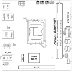 ASRock B860I WiFi, LGA1851, DDR5, Wi-Fi 6E Дънна платка