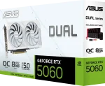 ASUS Dual GeForce RTX 5060 White OC Edition, 8GB GDDR7 Видео карта