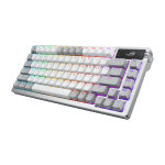 ASUS ROG Azoth White RGB Безжична геймърска клавиатура с механични ROG NX Snow суичове