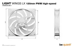 be quiet! Light Wings LX 120mm PWM HS ARGB White Комплект вентилатори (3 броя)