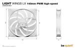 be quiet! Light Wings LX 140mm PWM HS ARGB White Комплект вентилатори (3 броя)