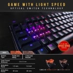 Bloody B930 TKL Геймърска механична клавиатура с LK Light Strike Libra Orange оптични суичове