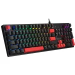 Bloody S520N Fire Black Механична геймърска клавиатура с BLMS Red Plus суичове
