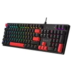 Bloody S520N Fire Black Механична геймърска клавиатура с BLMS Red Plus суичове