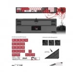 Bloody S98 Naraka Геймърска механична клавиатура с BLMS Red суичове