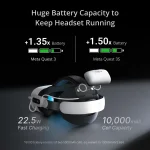 BOBOVR E3 Pro лента за глава с батерия B100 за Meta Quest 3/3S