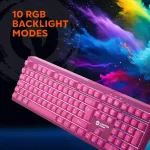 Canyon Fortnax GKW-2 Pink Безжична геймърска мембранна клавиатура